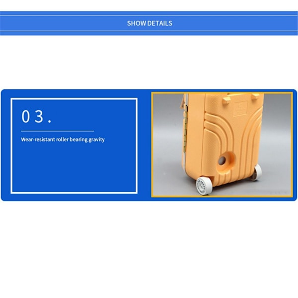 Resväska med hjul för dockor i skala 1/4 och 1/6