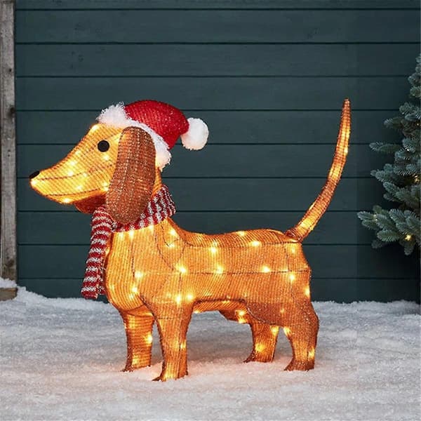 Julelys Dvergdachs Jule Shiny Decorations-lingling} As Shown