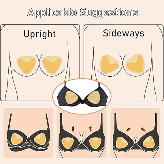 Self-Adhesive Silicone Breast Form, Waterproof, Reusable (D-cup) D