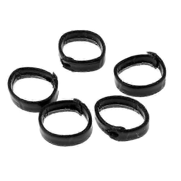 5 Stk. PU Læder Loop Urrem Holder Erstatningsring Urrem Holder-lingling} Black 24mm