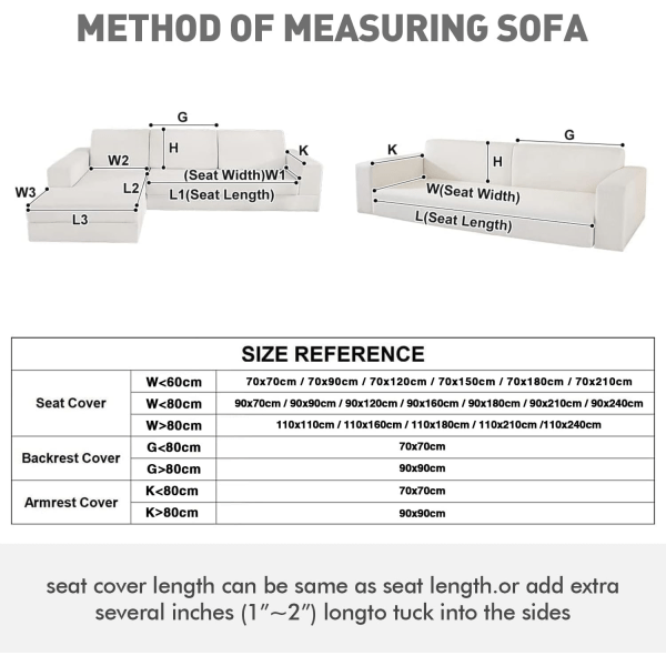 Sammetsöverdrag för soffa 1 2 3 4 Sitsig L-formad sofföverdrag (Beige)