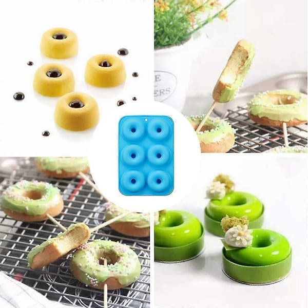 Silikone Donutforme, 2-pak blå + grøn