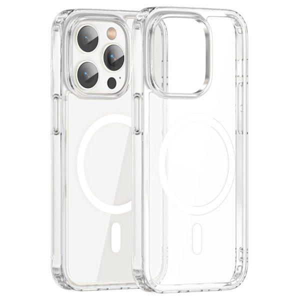 Högkvalitativt nytt ColorPop iPhone 14 Pro Skal CH MagSafe Transparent/Vit 34