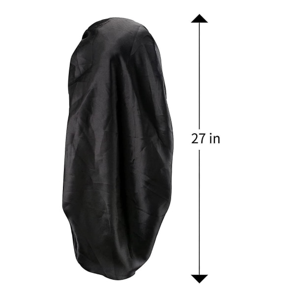 Ny Satin Bonnet til Kvinder - 2-pak Blød og Elastisk Sort Leopard Langhårshætte