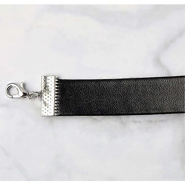 Svart Läderhalsband Choker för Kvinnor, Flickor, Barn, Män | SHOPBOP Solid Gotisk Band Smycke (FMY) Hög Kvalitet (Påsk)