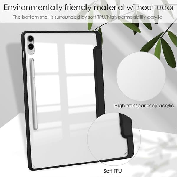 3-vikbart Läderfodral Kompatibelt med Samsung Galaxy Tab S9 FE / S10 FE Black Samsung Galaxy Tab S9 FE+