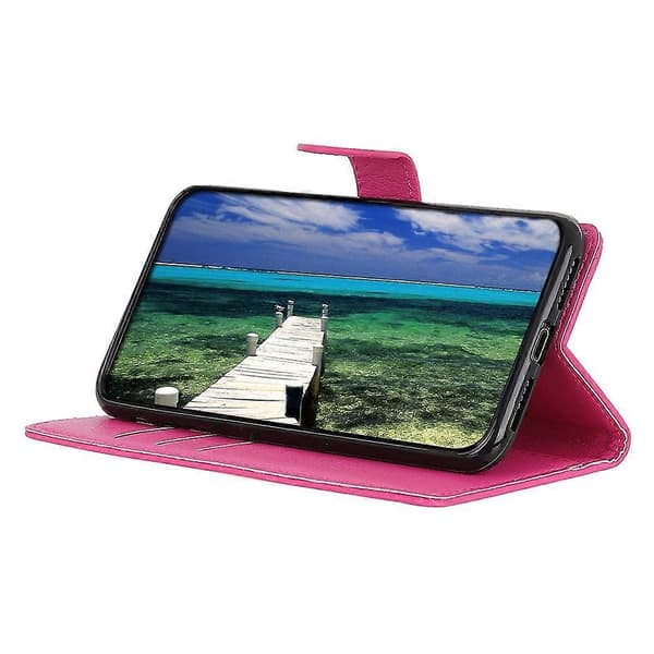 Compatible with iPhone 16e Wallet Case PU Leather Phone Cover Litchi Texture Multicolor Multicolor Rose