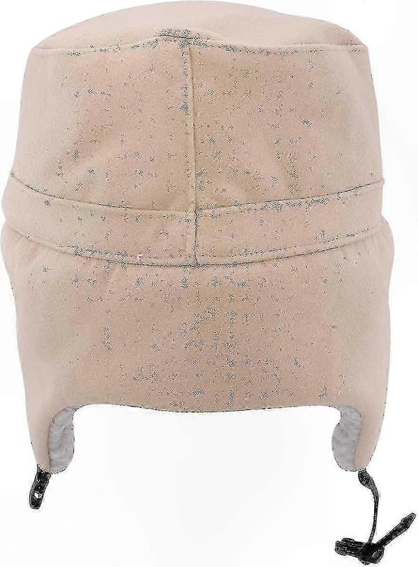 Vintervarm ullcaps med visir og øreklaffer for menn og kvinner (A) Flat Top - Khaki 7