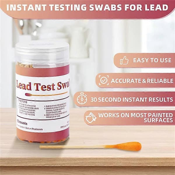 Blyinnehållstestpinnar - Testkit för blyfärg (30 pinnar)