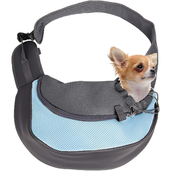 Hund Messenger Bag, Husdjursbärväska, Andningsbar Mesh Axelväska För Små Husdjur, Handsfree Katt Hund