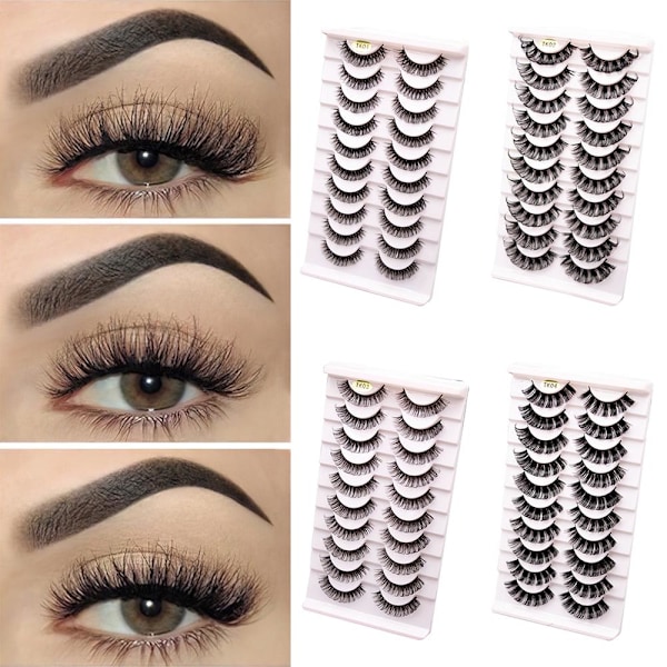 Laadukkaat uudet 10 parin tekoripset / irtoripset - Valitse malli Musta Black TK03