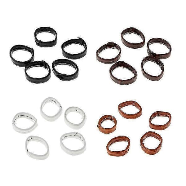 5 Stk. PU Læder Loop Urrem Holder Erstatningsring Urrem Holder-lingling} Black 20mm