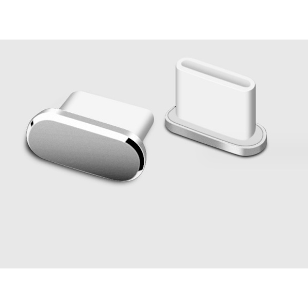 Grå 4-pack USB-C dammskydd Typ C-skydd Kompatibelt med S