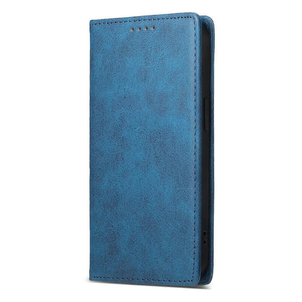 Compatible with iPhone 17 Wallet Case RFID Blocking PU Leather Phone Cover Blue Blue Blue