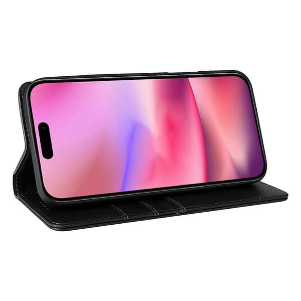 Kompatibel med iPhone 17 Case RFID-blokerende PU læder telefonpung cover sort-lingling}