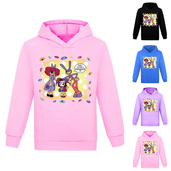 Høj kvalitet ny Fantastisk Digital Circus Børne Sweatshirt Hættetrøje Casual Sweater sort black 140cm