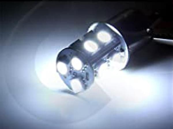 Ba15s r5w r10w 1156 LED-lampor 6000K 2-pack Silvergrå silver