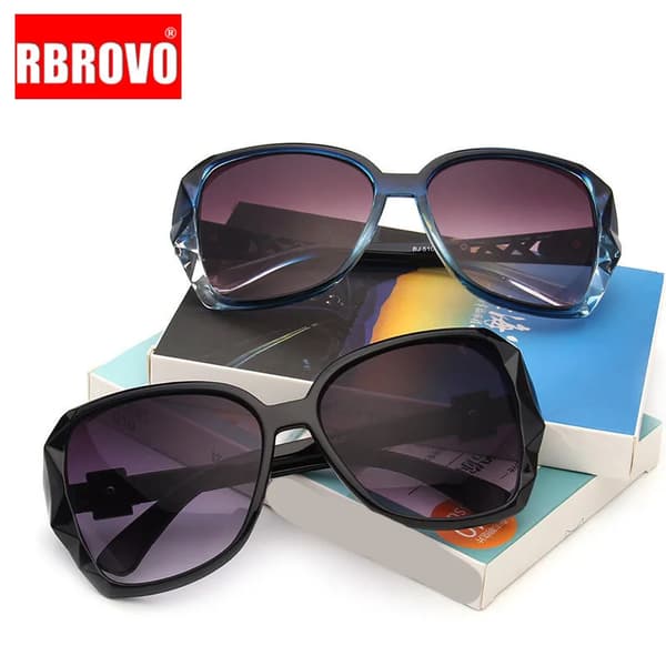 Retro overdimensionerede solbriller med gradientlinser, kørebriller UV400 Champagne
