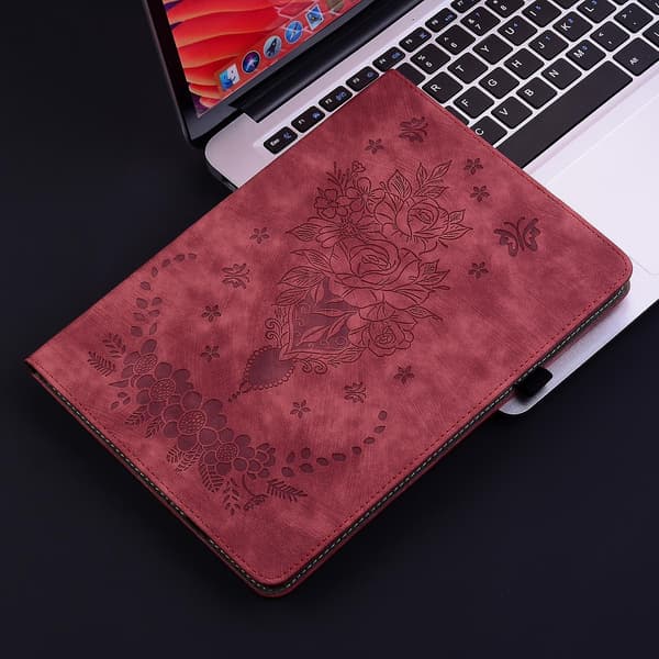 Præget tabletetui kompatibelt med Huawei MatePad SE 11 2024 Red