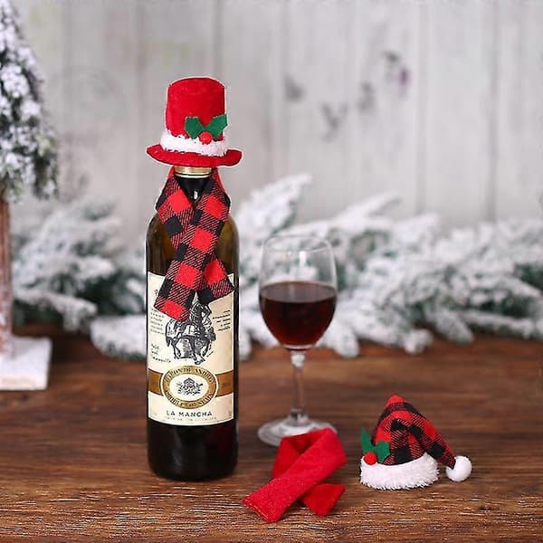Julepynt, Vinflasker, Mini Julehue, Halstørklæde Sæt-lingling}