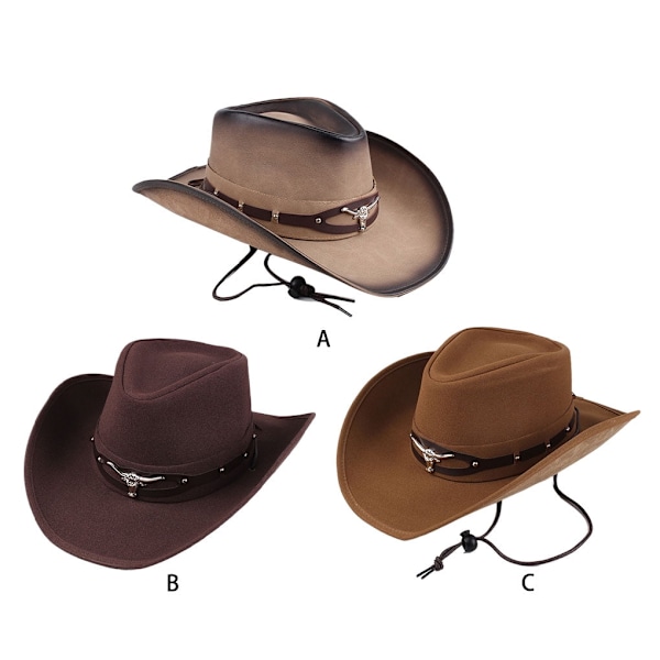 Mångsidig Cowboyhatt för män Dagliga resor Kompanjon Western Cowboyhatt Cowboyhatt Män Sombrero Niumao Huang