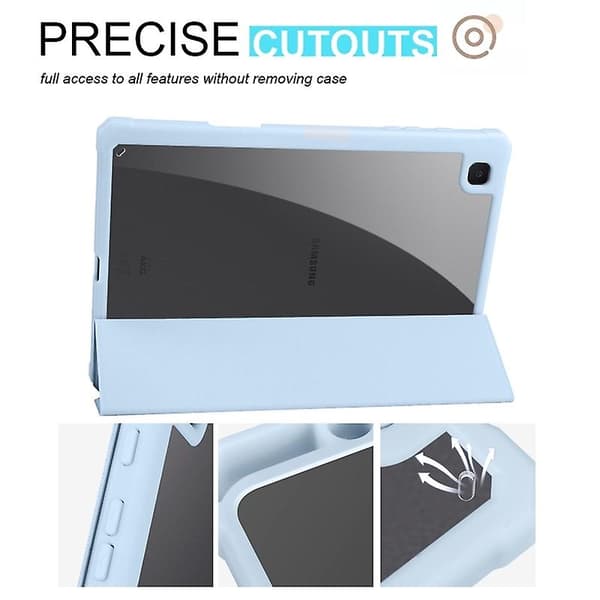 3-foldet Læder Tablet Case Kompatibel med Samsung Galaxy Tab S6 Lite Ice blue
