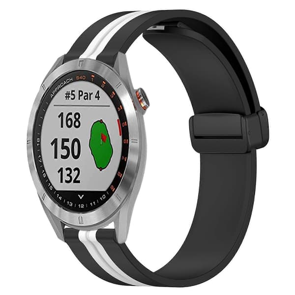 Silikone Urrem Til Garmin Approach S40-lingling} Black White