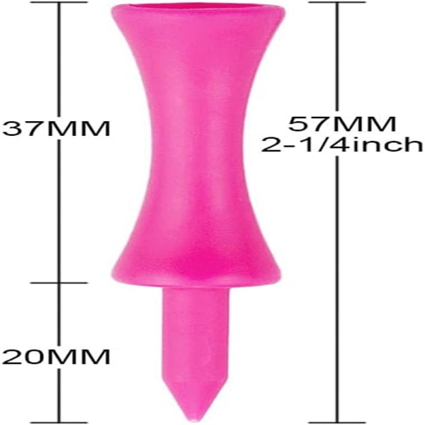 Golf Tees Plast 100 Stycken Rosa 57mm