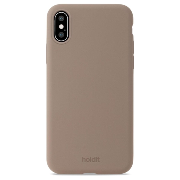 Högkvalitativt nytt grepp iPhone X/Xs Mobilskal Silikon Mockabrun