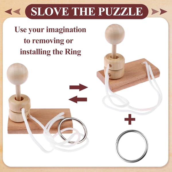 Wooden Puzzle for Adults & Teens – Problem-Solving Brain Teaser Puzzle B