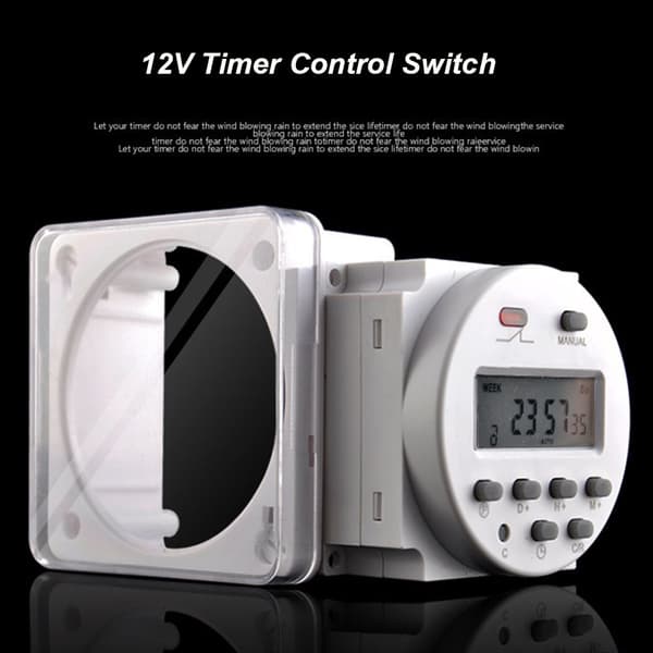 Ny 12V DC Programmerbar Digital Timerstyrt Bryter
