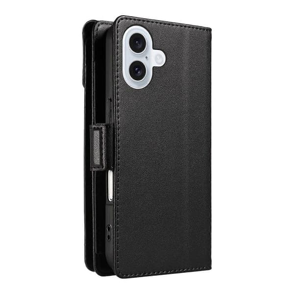 Multi Card Plånbok Läder Telefonfodral Kompatibelt med iPhone 17 Pro-lingling} Black iPhone 17
