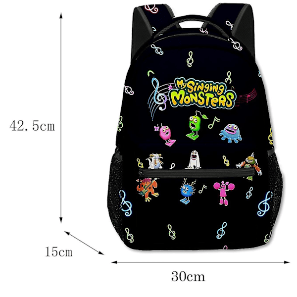 Laadukas uusi tyyli Sarjakuva My Singing Monsters Reppu Koululaukku 3D-tulostettu Reppu Opiskelijan Kirjalaukku