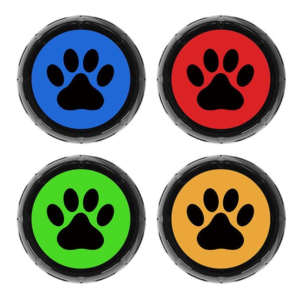 Hundeknapper for kommunikasjon, snakkeknapper for hunder, 9 opptakbare lydknapper Red