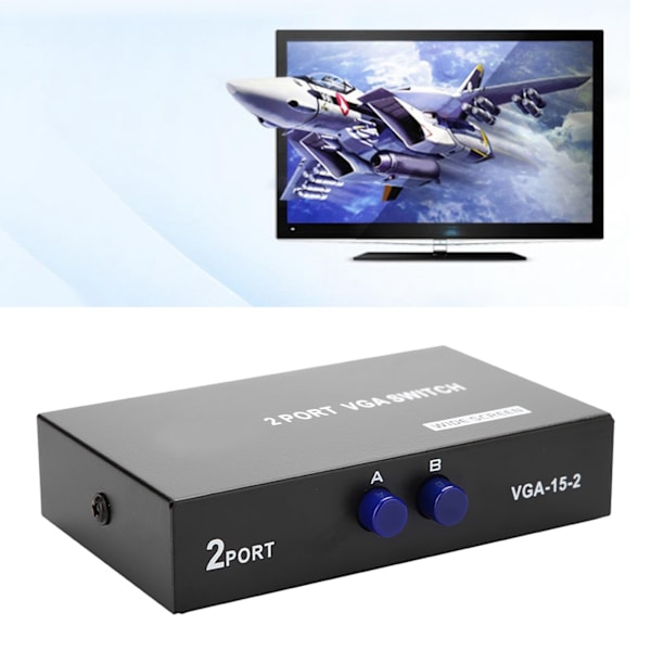 Ny 1 ud af VGA Switch Splitter Data Sync VGA Display Switch VGA Splitter