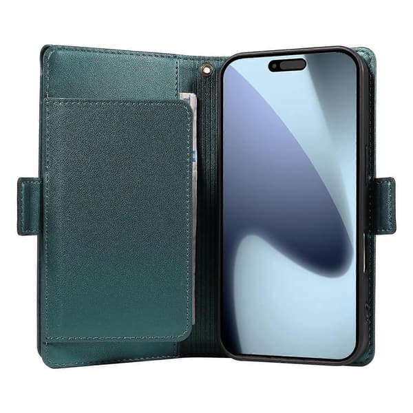 Multi Card Plånbok Läder Telefonfodral-lingling} Green iPhone 17 Pro