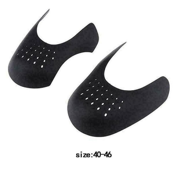 1 par Anti-rynke Sneaker Shield Skobeskyttelse Sort Svart Large