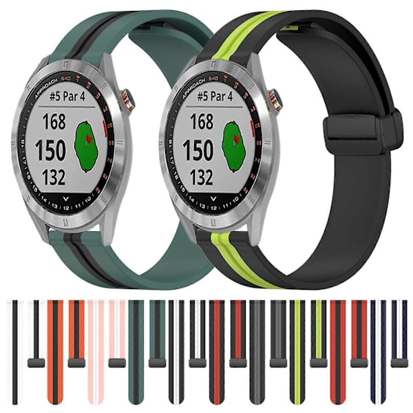 Silikone Urrem Til Garmin Approach S40-lingling} Black White