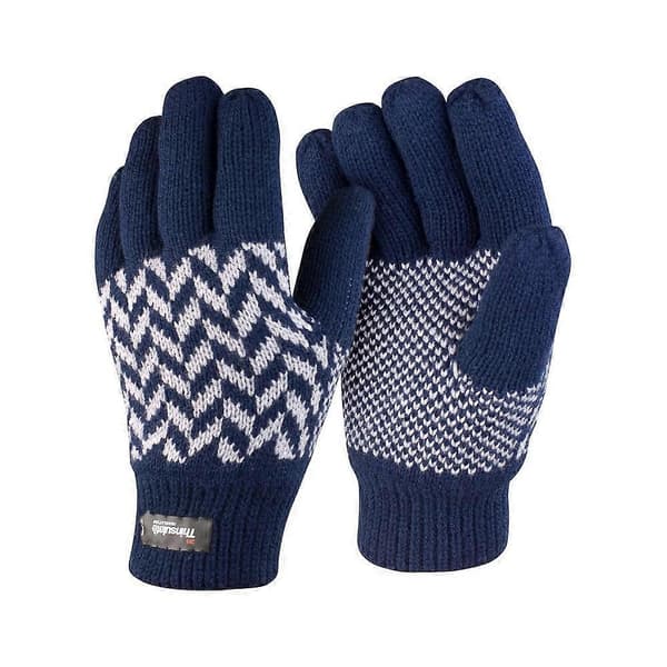 Thinsulate-kuvioidut käsineet - lingling} Navy/Grey S-M