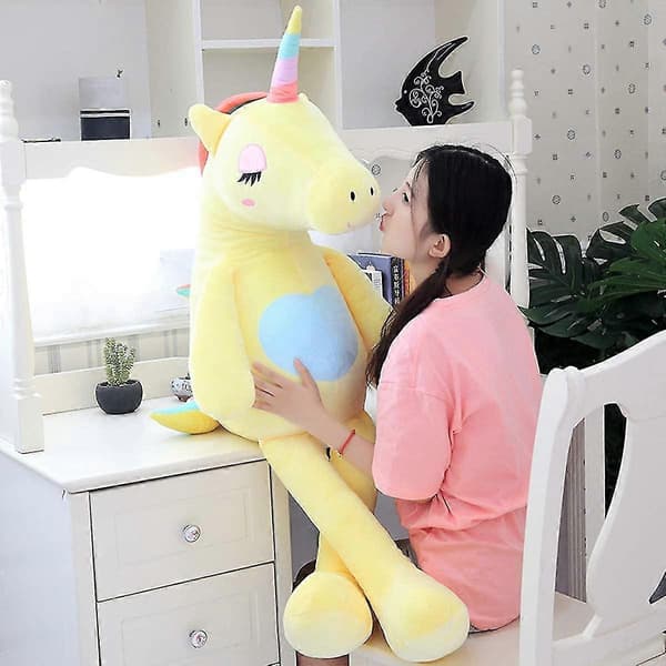 Yksisarvinen pehmolelu -lingling} yellow 85cm