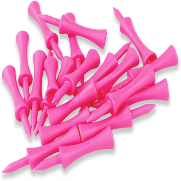 Golf Tees Plast 100 Stycken Rosa 57mm