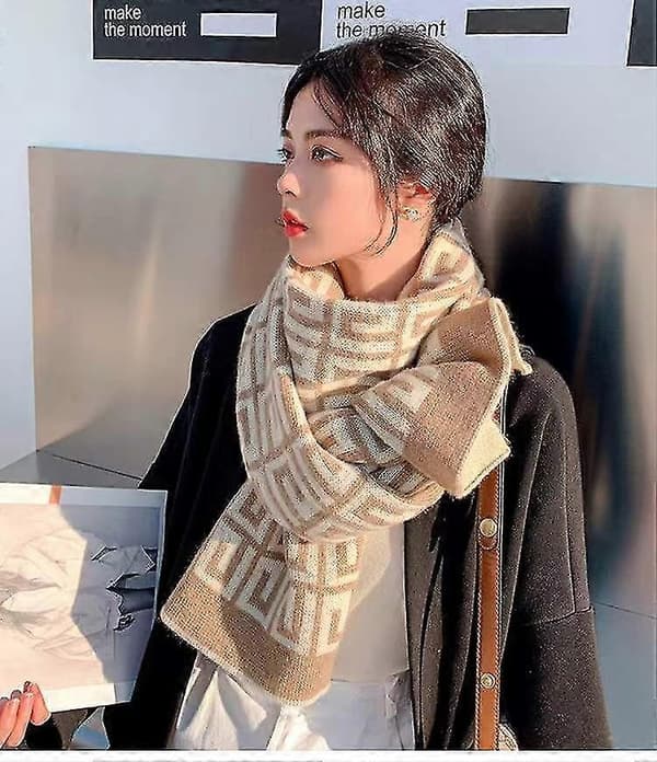 Cashmere dame efterår vinter tørklæde tæppe wrap sjal stole varm blød-lingling} Grey