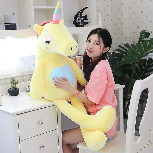 Yksisarvinen pehmolelu -lingling} yellow 85cm