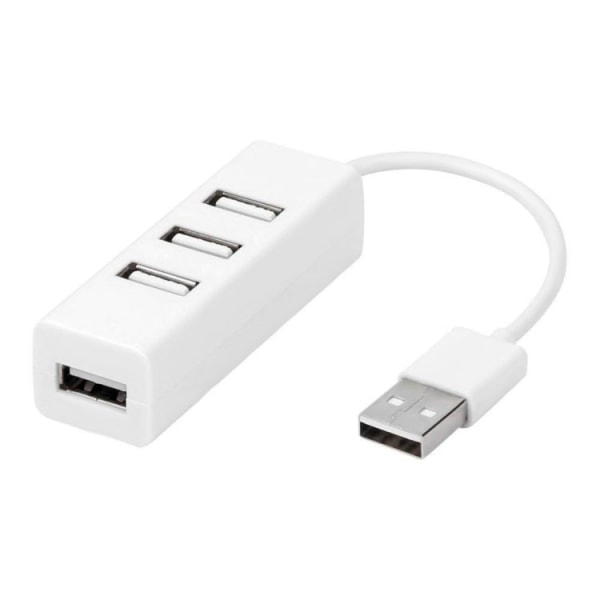(Påskkampanj) Högkvalitativ USB 2.0-hubb med 4 portar - Vit