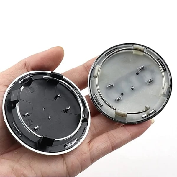 Spesialkampanje! Høykvalitets nye senterkopper for AUDI 60mm 4-pakning Grå med kromkant Grå med kromkant_nzywt Grå med kromkant Gray with chrome edge 80