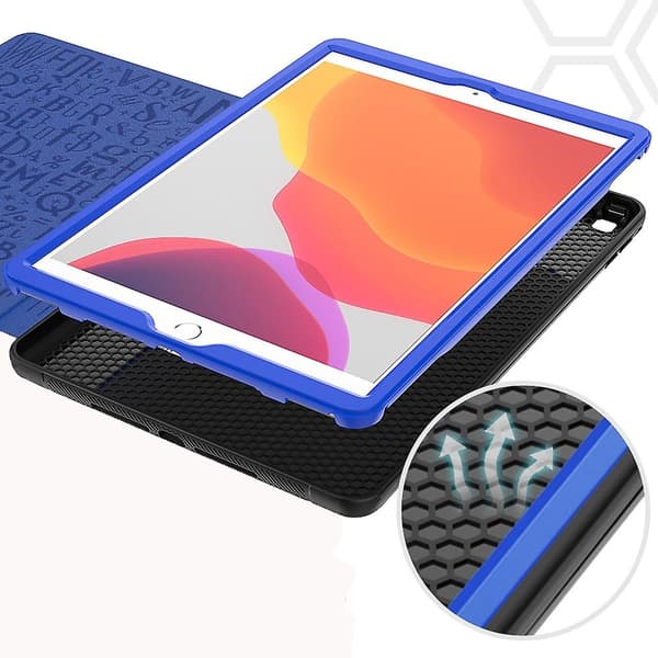 Läderfodral Kompatibelt med iPad 10.2 & 10.2 (2020) Blue