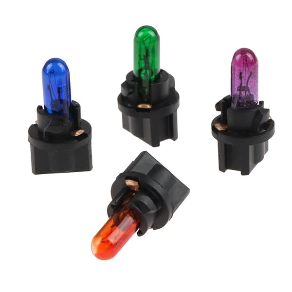10 stk. T5 T6.5 LED-pærer W1.2W Bilinteriør belysning instrumentpanel Lilla Yellow