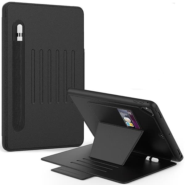 Läderfodral Kompatibelt med iPad 10.2 & 10.2 (2020) Black