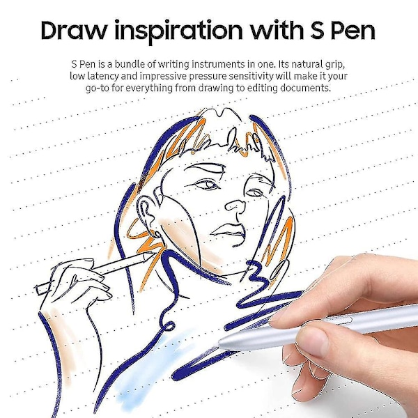 Påsketilbud! Høj kvalitets S Pen til Galaxy Tab S6 Lite/s7/s7+/s7 Fe/s8/s8+/s11 Ultra Silver