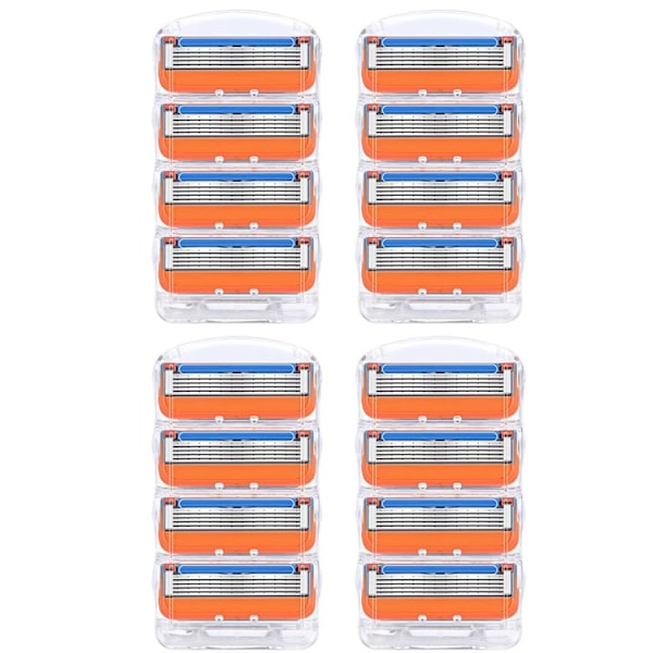 Påsketilbud! Høy kvalitet - 52-pakning barberblader for menn, kompatible med Fusion 5 WELLNGS 16 packs